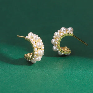 Simulation Pearl Earrings Wedding Jewelry Sweet Temperament