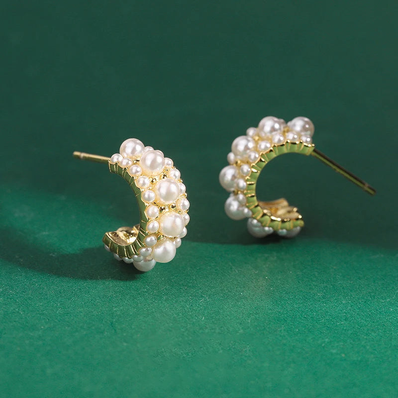 Simulation Pearl Earrings Wedding Jewelry Sweet Temperament