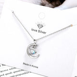 Stars Moon Planet 925 Silver Chain Necklace SNE464