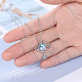 Stars Moon Planet Universe 925 Silver Clavicle Chain Necklace