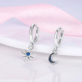 Daisy Flower Silver 925 Zircon Stud Earrings for Women