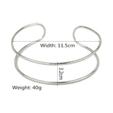 Metal Line Concave Point Rigid Choker Necklaces For Women