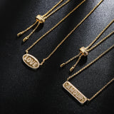 Zircon English Letter Punk Rock Necklace Statement Necklaces