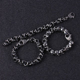 Punk Men's Stainless Steel Skull Bracelet