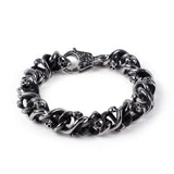 Punk Men's Bracelet Skull Stainless Steel Jewelry