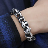 Punk Men's Stainless Steel Skull Bracelet