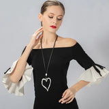 Heart Shape Long Chains Pendant Necklace for Women