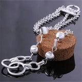 925 Sterling Silver Beads Circle Bracelet for Woman