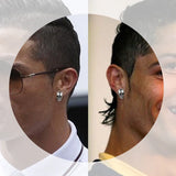 Skull Stud Earrings Punk Hip-Hop Jewelry Halloween Stainless Steel Piercings