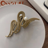 Geometric Wave Claw Clips for Thick Hair