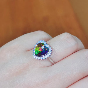 Heart Rings with Austrian Crystal for Women Girls