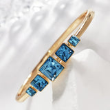 Crystal Square Bangle Bracelet for Women - Wedding Bridal Gift