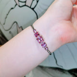 Crystal Square Bangle Bracelet for Women - Wedding Bridal Gift