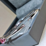 Crystal Square Bangle Bracelet for Women - Wedding Bridal Gift