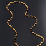 Stainless Steel Pig Nose Necklace Coffee Bean Chain