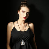 Silver Long Necklace for Women Chokers Pendants