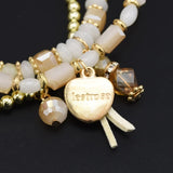 4-Piece Natural Stone Beaded Bracelet Set
