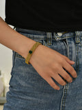Waterproof Mesh Stainless Steel Bracelet Zircon Vintage Bangle