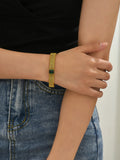 Waterproof Mesh Stainless Steel Bracelet Zircon Vintage Bangle