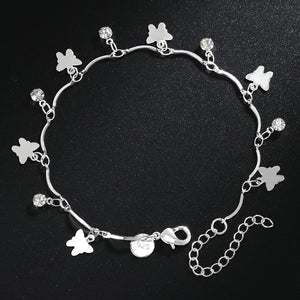 Pretty Butterfly Bracelet 925 Sterling Silver Zircon Wedding Party Jewelry
