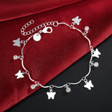 Pretty Butterfly Bracelet 925 Sterling Silver Zircon Wedding Party Jewelry