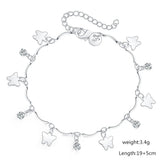 Pretty Butterfly Bracelet 925 Sterling Silver Zircon Wedding Party Jewelry