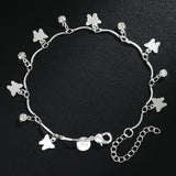 Pretty Butterfly Bracelet 925 Sterling Silver Zircon Wedding Party Jewelry
