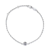0.3ct D Moissanite Bubble Bracelet 925 Sterling Silver Charm Bracelet