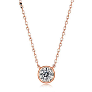 0.5-1ct Bubble Moissanite Diamond Necklace 925 Sterling Silver Clavicle Necklace