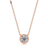 0.5-1ct Bubble Moissanite Diamond Necklace 925 Sterling Silver Clavicle Necklace