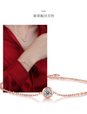 0.5ct Round Moissanite Bracelet 18K Plated 925 Silver Chain Gift