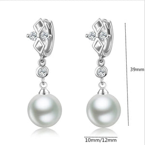 10mm 12mm Pearl Drop Earrings for Women Jewelry