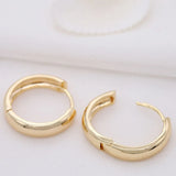 14K Plated Hoop Earrings for Women Round Circle Ring Earring