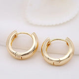 14K Plated Hoop Earrings for Women Round Circle Ring Earring