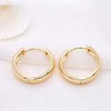 14K Plated Hoop Earrings for Women Round Circle Ring Earring
