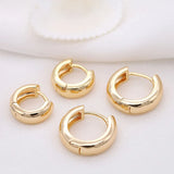14K Plated Hoop Earrings for Women Round Circle Ring Earring