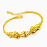 14K Yellow Chain Bracelet Women's Wedding Statement Jewelry