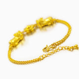 14K Yellow Chain Bracelet Women's Wedding Statement Jewelry