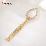 14K Plated Long Tassel Charms Earring Findings