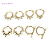 14K Plated Hoop Earrings Hooks Clasps Brass Metal DIY Tassel Earring Making