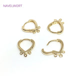 14K Plated Hoop Earrings Hooks Clasps Brass Metal DIY Tassel Earring Making