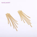 14K Plated Tassel Drop Earrings Fittings For Women