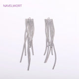 14K Plated Tassel Drop Earrings Fittings For Women