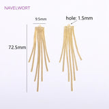 14K Plated Tassel Drop Earrings Fittings For Women
