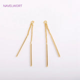 14K Plated Chain Tassel Charms, Brass Tassel Pendants