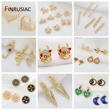 14K Gold-Plated Zircon Charms Pendants DIY Jewelry Accessories