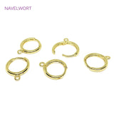14K Plated Round Earring Clasps Components for DIY Jewelry Making