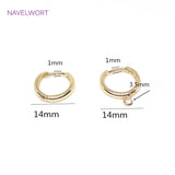 14K Plated Round Earring Clasps Components for DIY Jewelry Making