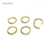 14K Plated Round Earring Clasps Components for DIY Jewelry Making