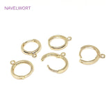 14K Plated Round Earring Clasps Components for DIY Jewelry Making